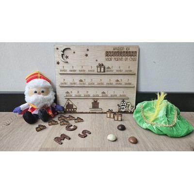 Aftelkalender Sinterklaas hout